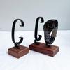 Wooden C-Shaped Watch Holder Jewelry Organizer Display Stand For Bracelet Ring Earring Watch Display Solidwood Watch Stand