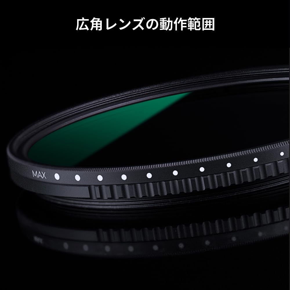 CONCEPT 62mm Variable ND Filter Optical Thin Frame K&F ND8-ND2000, 9-Step Adjustment, Multi-Coated Glass, Water/Oil/Scratch Repellent, (D Series)