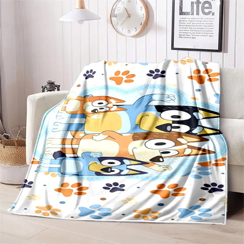 Bluey Blanket Suitable All Seasons Soft Comfortable Sofa Office Home Blanket Holiday Birthday Gift Bluey 128 140