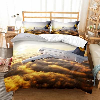 Textil Hogar Estampado 3D Avión / Avión Juego de Ropa de Cama Para Niños, Adolescentes Adultos Niño Juego de Funda Nórdica Avión Tamaño Twin Cama Doble