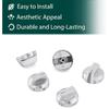 DG94-04167 Stove Knobs Replacement Parts for Samsung Gas Range Knobs Stainless Steel NX60T8111SS NX60A6511SS/AA NE63A6511SS/AA Oven Dial Knobs