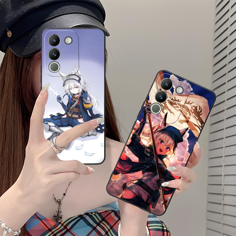 Arknights Grani Matte TPU Mobile Phone Case for VIVO Y77 76 75 74 73 72 58 56 55 51 50 38 36 Y19 Y18 Y03 Y01 5G Colorful Cover