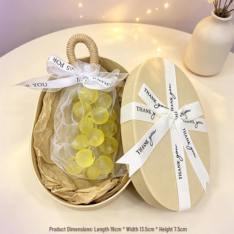 Handmade Crystal Grape Cluster Soap Gift Set - Transparent Simulation Grape Soap