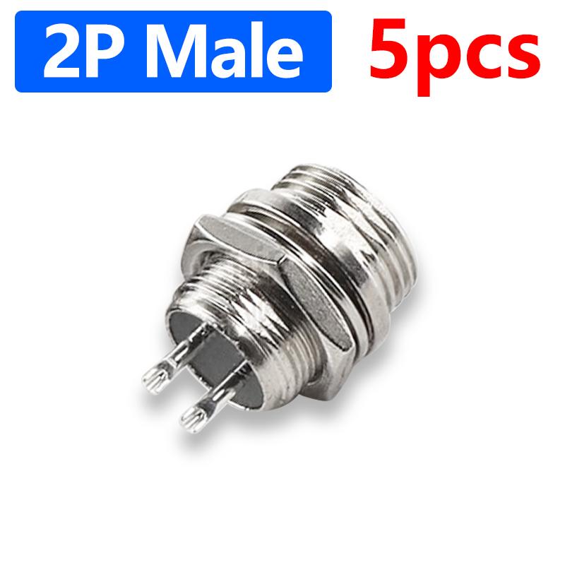 M12 GX12 Connector 2/3/4/5/6/7 Pin Male Socket Female Plug 12mm 5A 125V Circular Panel Aviation Connector