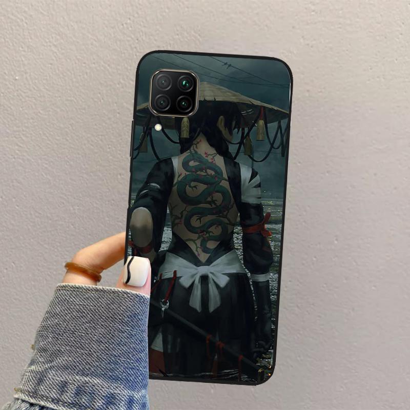 Samurai Warrior Geisha For Huawei Nova 3i 7i 8i 11i 12i 9 10 SE Y73 Y90 Y70 Y72 Y61 Y91 P30 P40 Lite P60 Pro Case