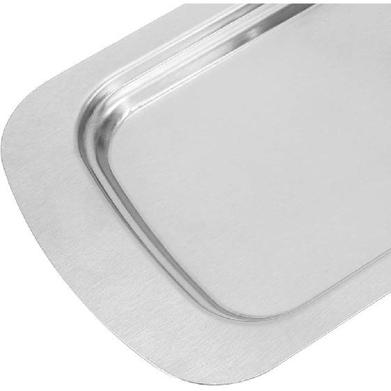 Butter Dish with Cover, Stainless Steel Butter Container Butterie Butter Dish for Kitchen Countertop Refrigerator, 7.3x4.8x2.8in
