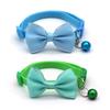 Cat Collar Solid Color Bowknot Puppy Chihuahua Collars with Bell Adjustable Safety Buckle Cats Bow Tie Pets Accessories