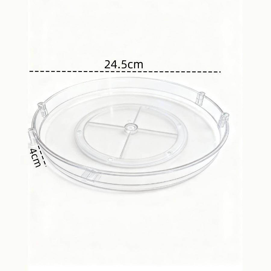 Вращающийся органайзер для кухни и ванной: Прозрачный поднос для косметики, специй и парфюмерии