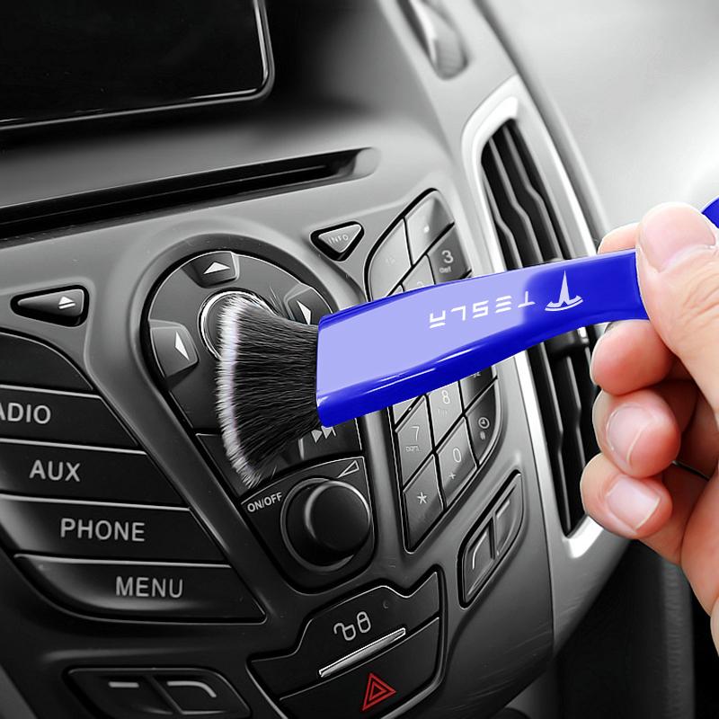 Car Air Conditioning Air Outlet Cleaning Dust Removal Soft Brush Cleaning Tool For Tesla Model 3 Model S Model X Y Roadster Performance