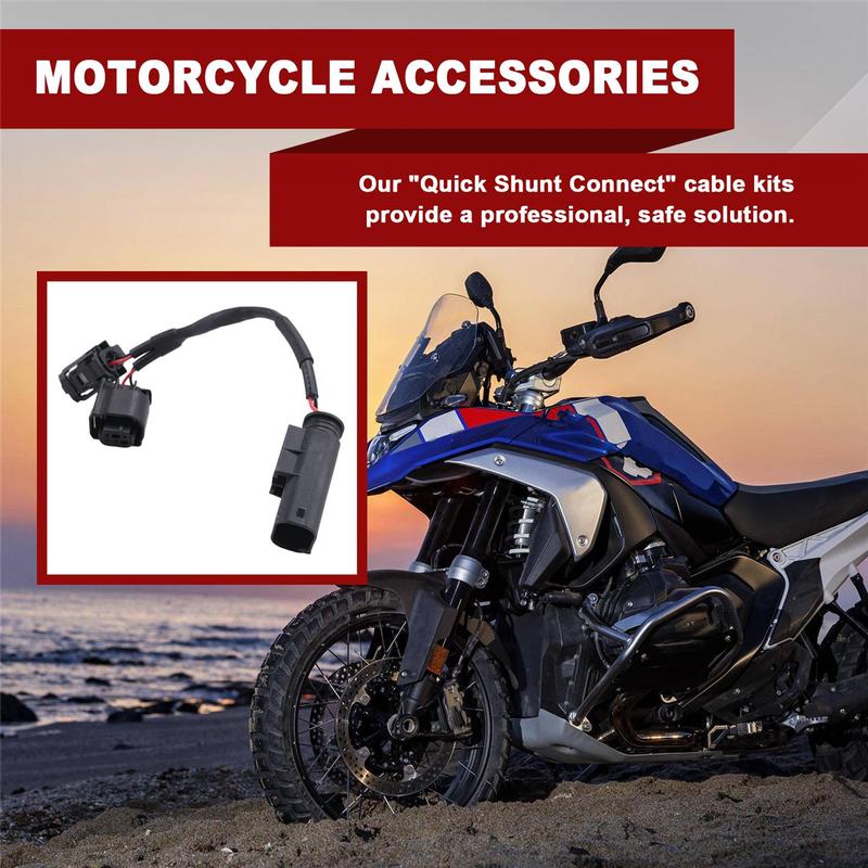 look-Motorcycle Quick Connect Cable Set Shunt Circuit Socket Extension Adapter for R1200GS R1250GS R 1200 1250 R RT