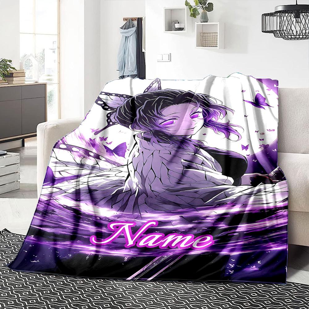 Custom Name Dark Fantasy Warrior Party Blanket For Couch Bed Plush Cozy Fuzzy Blanket Super Soft Warm Blankets For Fall And Winter 0916303
