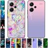 For Redmi Note 13 Pro Plus 5G Pro+ Case Soft Black Painted Cats TPU Funda For Xiaomi Redmi Note 13 Pro 5G Note13 Silicone Cover