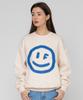 GRAVER [Unisex] Big Dot Smile Spray Sweatshirt_Cream