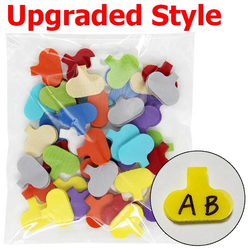 

Нейлонова етикетка для дата-кабелю, багаторазова, придатна для запису, для зберігання, етикетки для кабелів, бирки, етикетка для дроту, самоклеючі наклейки, органайзер для кабельного менеджменту 50PCS