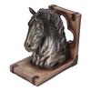 Wielofunkcyjna rzeźba głowy konia, żywiczne podpórki do książek z koniem do domu, biura, salonuBS20900 Brązowy koń