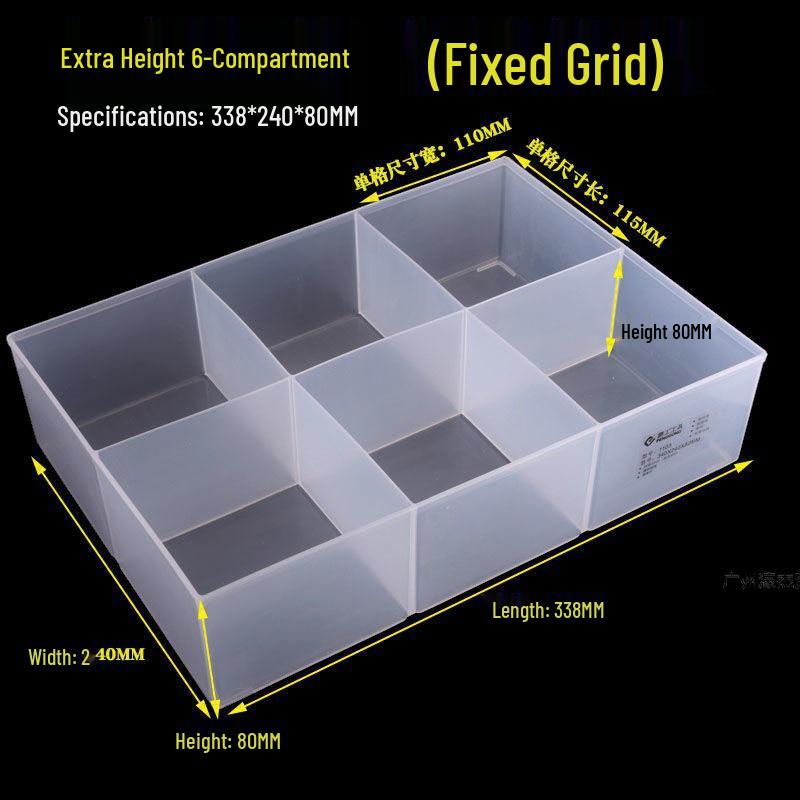 Thickened Nine-Grid Storage Box: Large Capacity, Impact & Corrosion Resistant, Open Compartment Design.