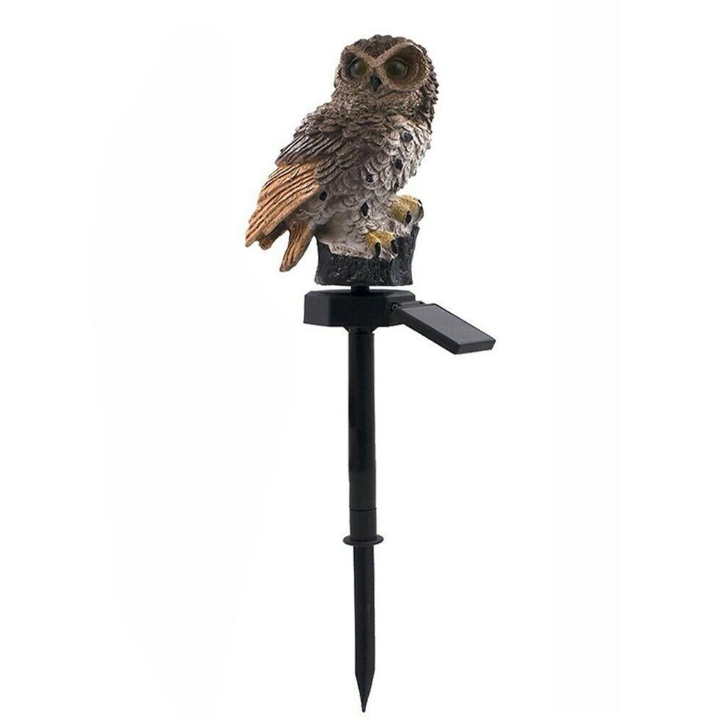 1 lámpara LED de jardín con forma de águila alimentada por energía solar, decoración de iluminación exterior de resina, lámparas de césped para patio y jardín, decoración festiva de paisajes