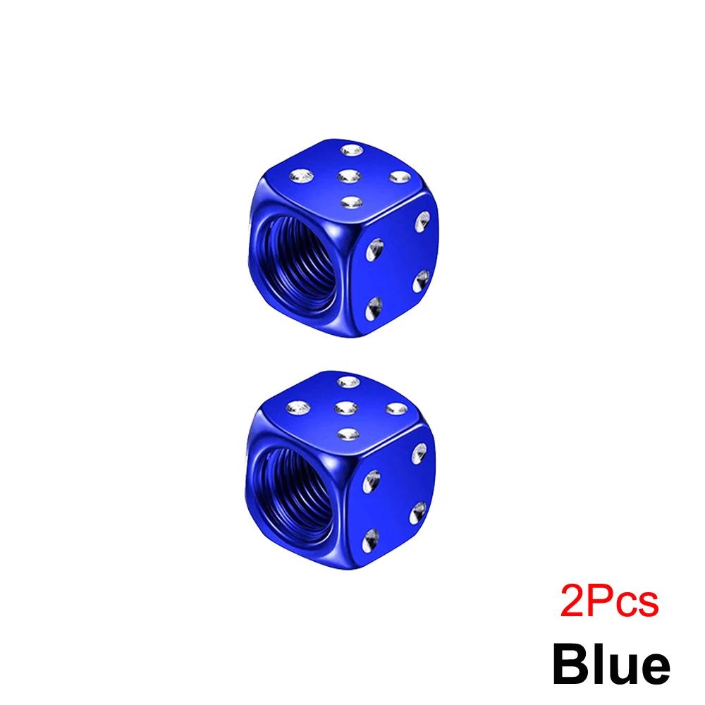 BFR1 DSYCAR 2/8Pcs Aluminum Tire Valve Caps Dice Wheel Stem Tyre Tire Wheel Stem Air Valve Dust Cover for Car Truck Motocycle Bike