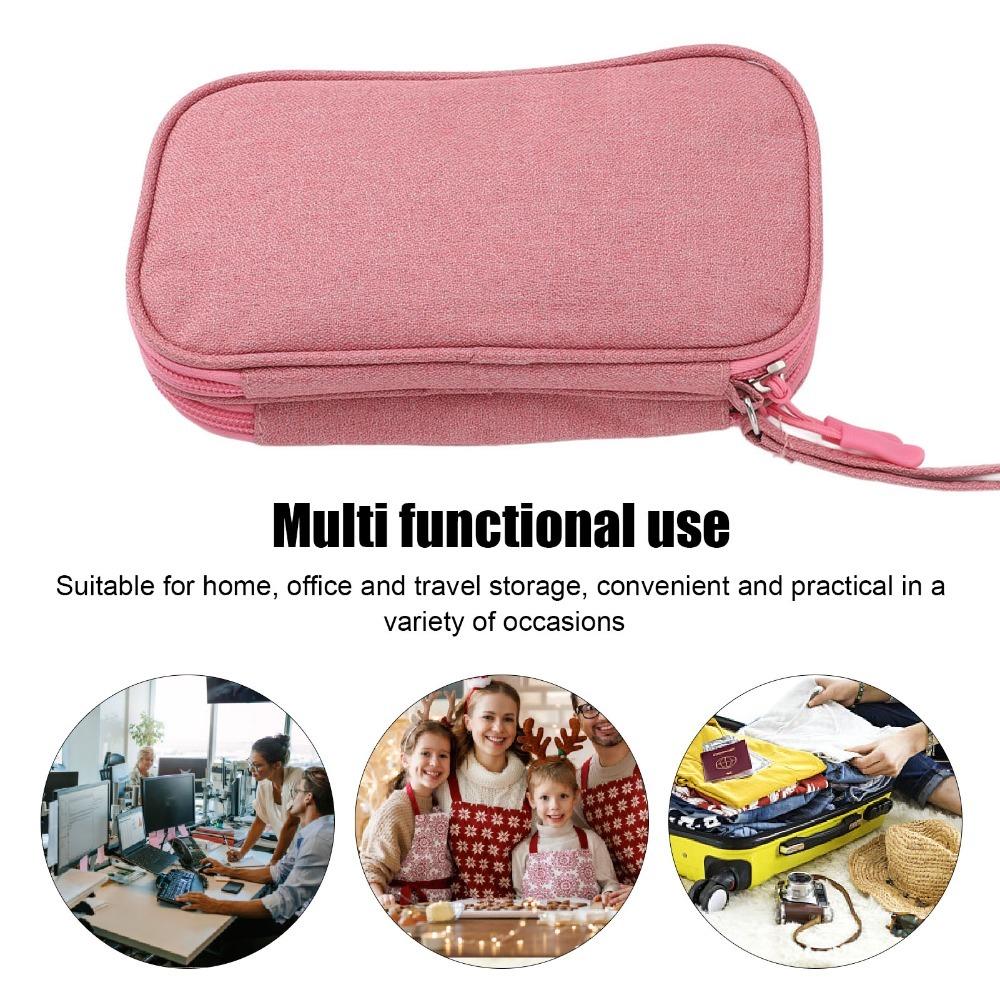 Multi Layer Nail Drill Organizer Bag Mesh Pockets Electronic Accessory Bag  Travel Essentials