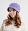 Winter Fleece Lined Small Brim Knitted Hat Women Soft Stretchy Warm Beanie Cap for Cold Weather Outdoor Use