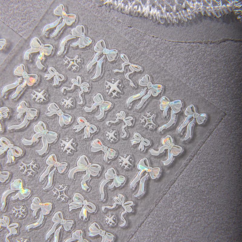 SKY Nail Stickers - Sweet Fairy Ribbon & Laser Bow Decor