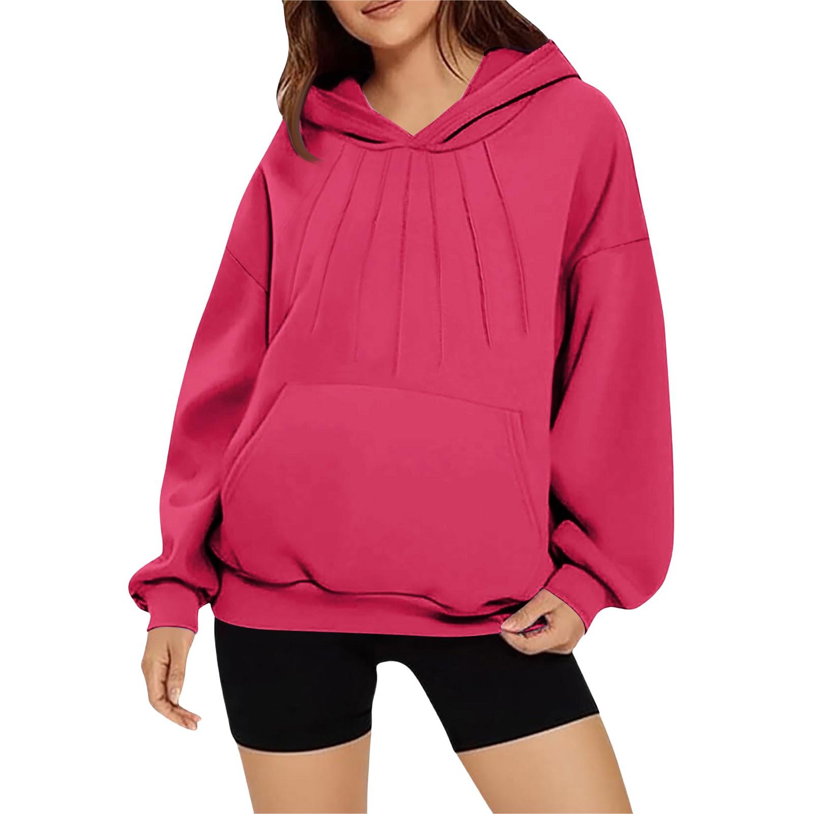 

Женская модная и удобная толстовка с длинными рукавами однотонной расцветки XXL