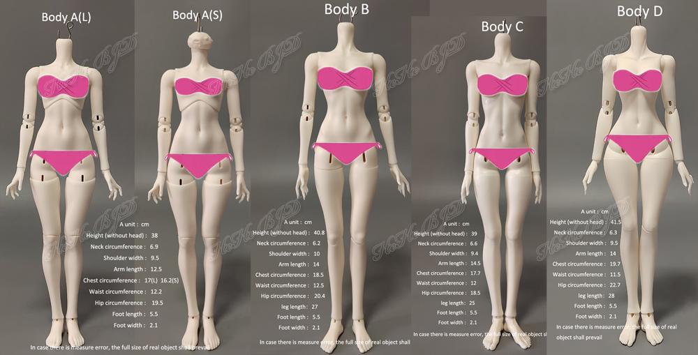 New 1/4 female doll's body only fashion, without head , resin figures Gorgeous High Quality toys