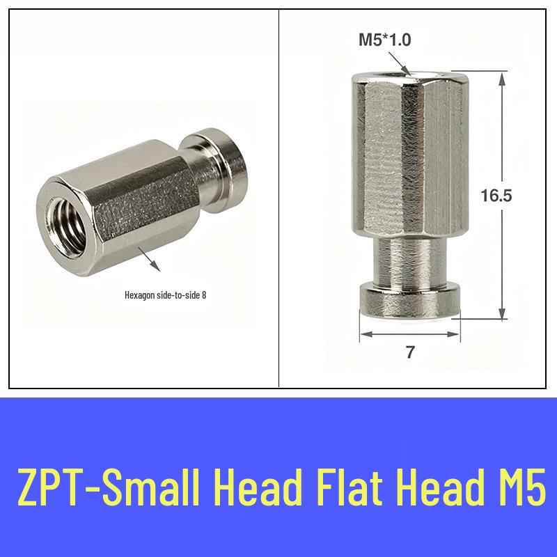 ZPT Vacuum Suction Cup Mini Fitting: Industrial Pneumatic Flat/Pointed Head Anti-Rotation Robotic Arm Holder.