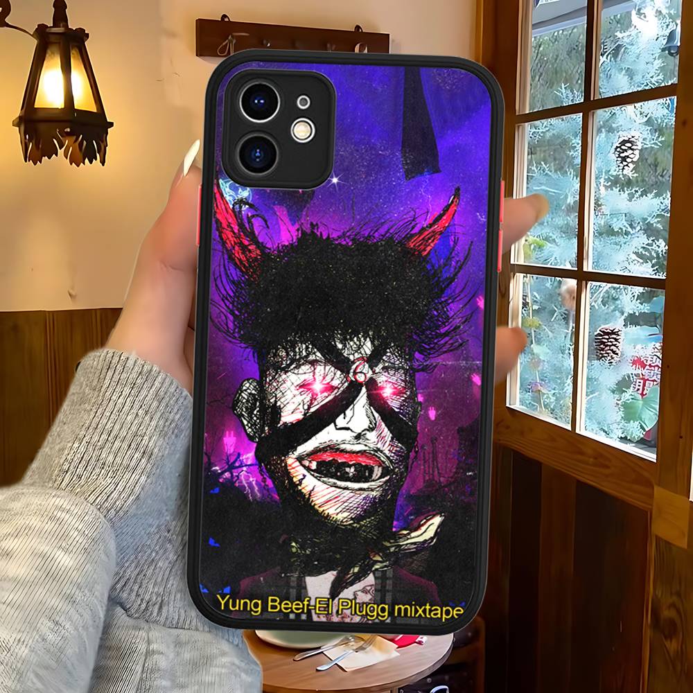 Rapper Y-Yung BeefS For IPhone 11 12 13 14 15 16 Pro Max Plus X XS MAX Shockproof Matte Back Cover