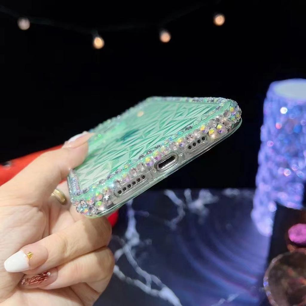 Fashion Glitter Bling Diamond Transparent Soft Case für iPhone 14 15 13 12 11 Pro Xs Max XR X 7 8 Plus SE 2 Klare Silikon-Rückseite
