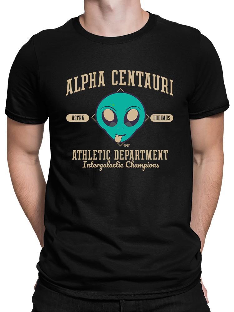 Alpha Centauri Athletics Alien Sports Emoji Graphic Mens T-shirt M