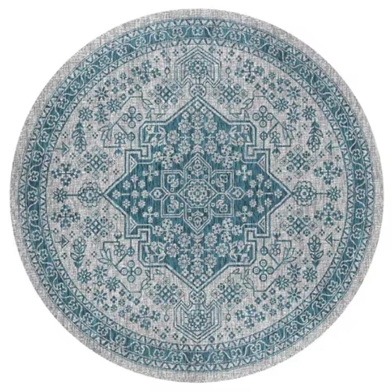 Persian Style Living Room Carpet Bedroom Decoration Dressing Table Cloakroom Non-slip Floor Carpets Circular Area Rugs