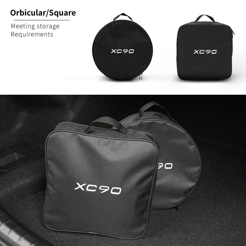 Car Charging Cable Organizer Trunk Storage Bag For Volvo XC90 XC60 C30 T6 S60 C70 XC40 V40 XC70 V70 V60 V50 S80 S40 AWD V90 S90
