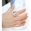 14mm Width Classic Crystal Wedding Ring Stainless steel Jewelry Ring For Women Gift