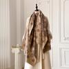 Women'S Warm Shawl Simple Thick Imitation Cashmere Scarf With Jacquard Ideal For Autumn And Winter