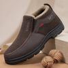 2025 new cotton shoes men's winter one-pedal piled thickened warm cloth shoes non-slip soft sole in the elderly men's shoes