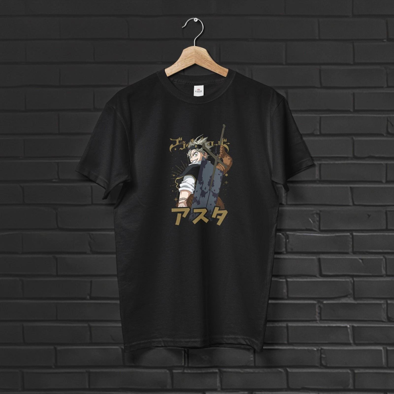 Asta Demon-Slayer Black Bulls T-Shirt Graphic Tee Mens Unisex Cotton Streetwear S