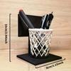 Kreativer Basketballkorb Stifthalter Schreibtischorganizer mit Sockel Platzsparendes dekoratives Accessoire Heim-, Schul-, Bürodekor