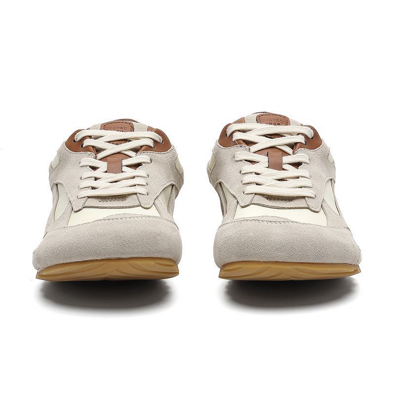 Lace-Up Round Head Forrest Gump Shoes Thin Sole Comfortable Training Shoes Retro Men'S Shoes Commuter Casual Shoes Classic Outdoor Sports Shoes