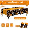 Childom 2 Pack Halloween Tablecloth,Halloween Decorations 54x108 Inch Disposable Plastic Table Cover for Rectangle,Pumpkin Spider Web Ghost Table