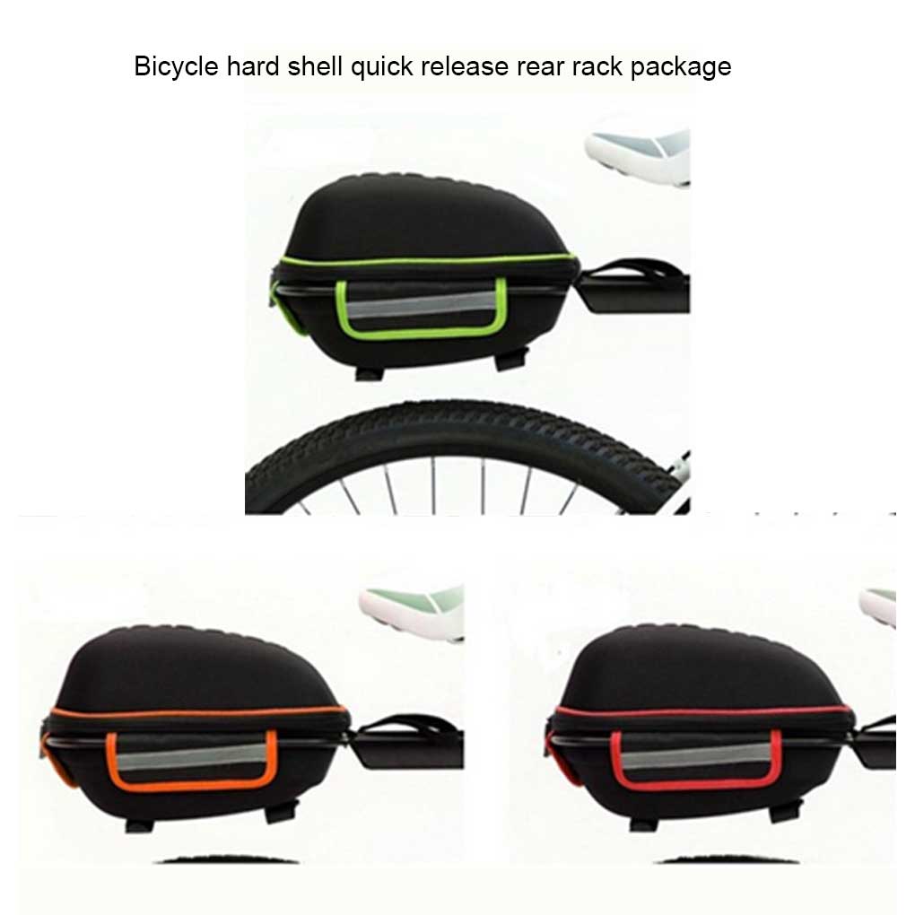 Hard Case Quick\-release Rear Shelf Bag Carrying Bag Rear Bag Waterproof Portable Cycling Bike Saddle Bag
