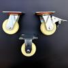 Heavy Duty Nylon Swivel and Fixed Caster Wheels with Brakes for Trolleys and Industrial Use