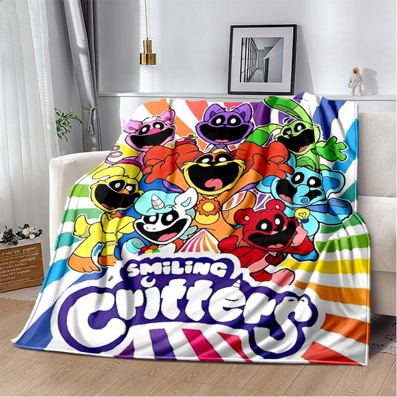Cartoon S-Smiling C-Critters Catnap Craftycorn Soft Plush Blanket,Flannel Throw Blanket for Living Room Bedroom Bed Sofa Cover