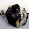 Lion Pattern, Automatic Folding Umbrella, Portable and Foldable Design, 8 Ribs, a Christmas or Birthday Gift.