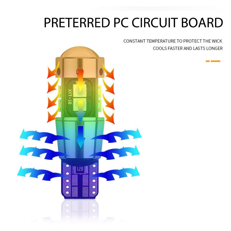 2 sztuk wysokiej jakości T10 W5W Super jasne 3030 LED do czytania wnętrza samochodu światło kopuły lampa obrysowa 168 194 LED Auto Wedge żarówki parkingowe