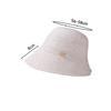 Light Cotton Linen Fisherman Hat Women's Summer Solid Color Sunscreen Hat Foldable Breathable Sun Hat