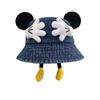 Mickey Mouse Denim Bucket Hat With Breathable Uv Protection For Summer Fashion Accessories
