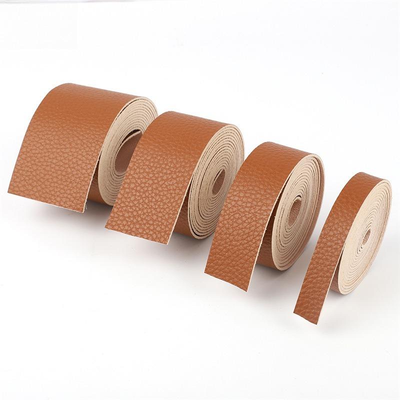 1.25--5Cm Wide Lychee Pattern Microfiber Leather Strip, Handmade Diy Simulated Leather Hemming Leather Strip Accessories