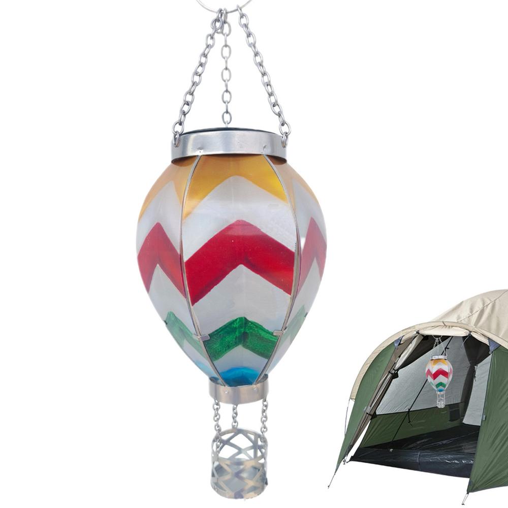 Hot Air Balloon Solar Lantern LED Flickering Flame Hot Air Balloon Solar Lights Outdoor Colorful Solar Lanterns Outdoor