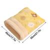 Cute Cat Sleeping Bag Thickened Cartoon Cat Nest Mat Winter Warm Pocket Type Kitten Quilt Bed Pet Supplies